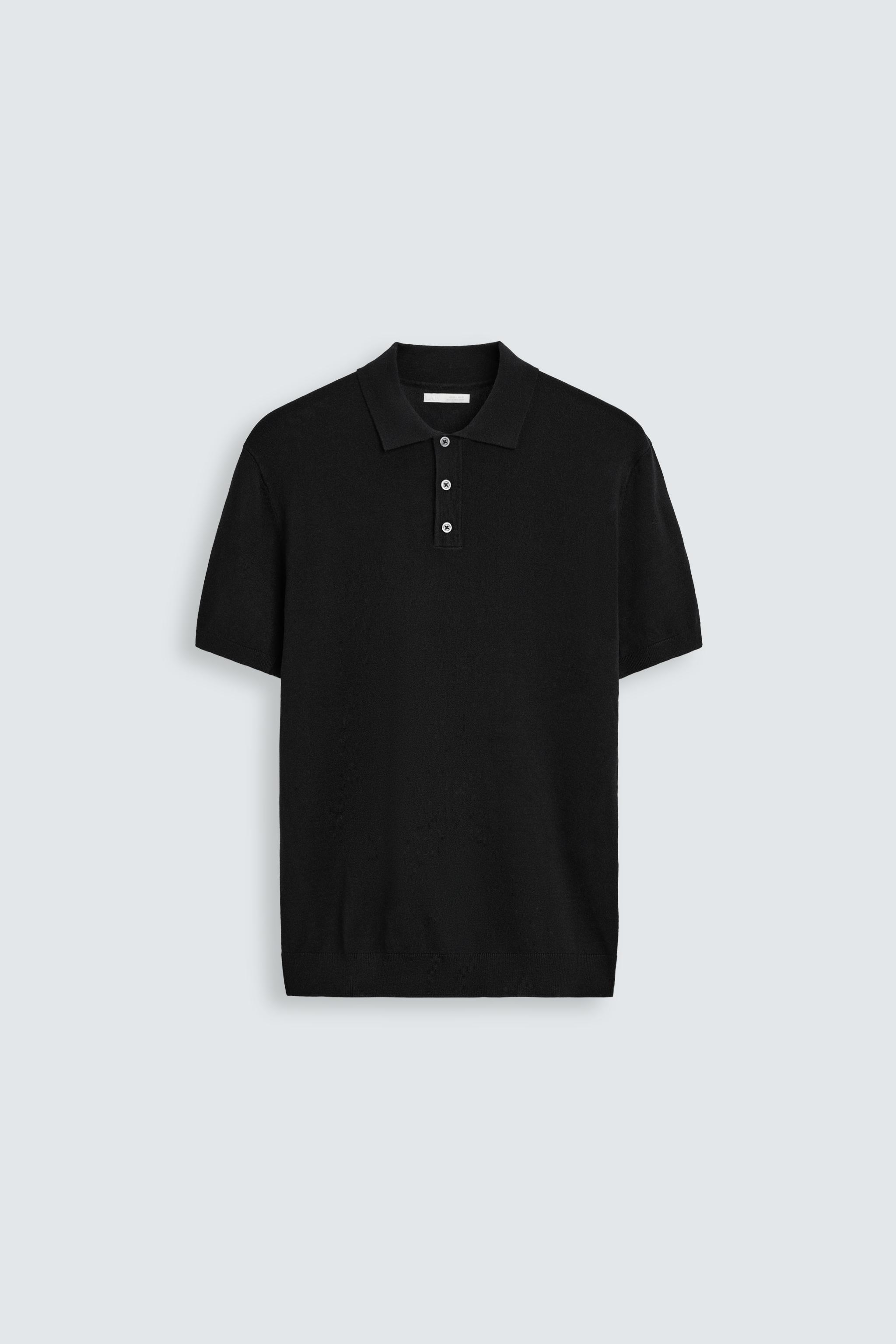 VISCOSE BLEND KNIT POLO SHIRT